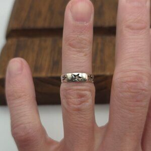 Size 5 925 Sterling Silver Triple Star Cute Toe Ring